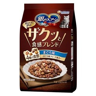 [ユニ・チャーム]銀のスプーン ザクッと食感ブレンド まぐろ味 まぐろ味フレーク添え 420g