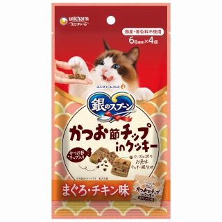 [ユニ・チャーム]銀のスプーンおやつ かつお節チップinクッキー まぐろ･チキン味 24g