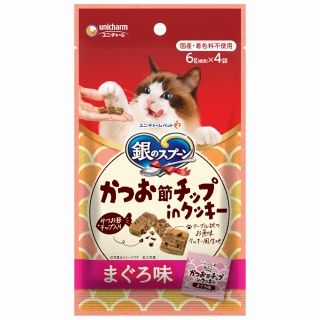 [ユニ・チャーム]銀のスプーンおやつ かつお節チップinクッキー まぐろ味24g