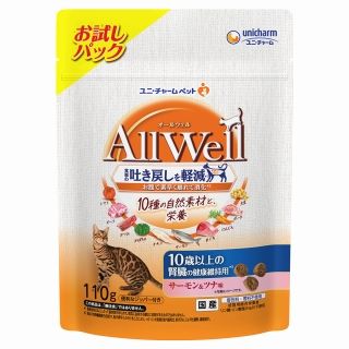 [ユニ・チャーム]All Well 10種の自然素材 10歳以上の腎臓の健康維持用 サーモン&ツナ味 110g
