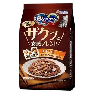 [ユニ・チャーム]銀のスプーン ザクッと食感ブレンド チキン味 チキンフリーズドライ&かつお節添え420g