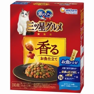 [ユニ・チャーム]銀のスプーン 三ツ星グルメ 香るお魚仕立て食事の吐き戻し軽減フード192g