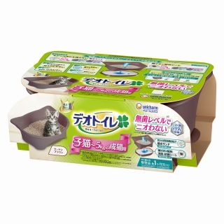[ユニ・チャーム]デオトイレ 子猫~5kgの成猫用本体セット ツートンブラウン