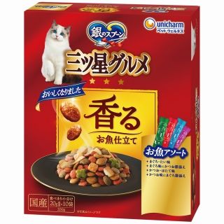 [ユニ・チャーム]銀のスプーン 三ツ星グルメ 香るお魚仕立て 4種の味わいアソート お魚レシピ 200g