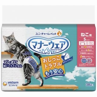 [ユニ・チャーム]マナーウェア ねこ用 Sサイズ 38枚