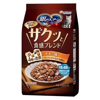 [ユニ・チャーム]銀のスプーン ザクッと食感ブレンド お腹の健康ケアチキン味 チキンフリーズドライ&かつお節添え400g