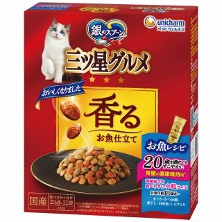 [ユニ・チャーム]銀のスプーン 三ツ星グルメ 香るお魚仕立て 20歳を過ぎてもすこやかに お魚レシピ 240g