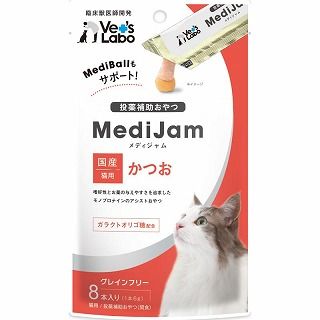 [ジャパンペットコミュニケーションズ]Vet's Labo メディジャム 猫用 かつお 48g