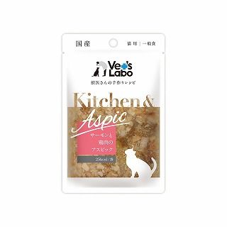 [ジャパンペットコミュニケーションズ]Kitchen & Aspic サーモンと鶏肉のアスピック 40g