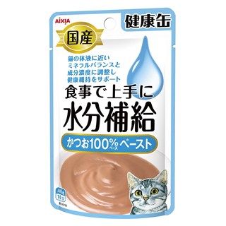 [アイシア]国産 健康缶パウチ 水分補給かつおペースト 40g