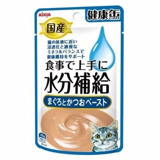 [アイシア]国産 健康缶パウチ 水分補給 まぐろとかつおペースト 40g