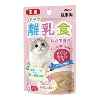 [アイシア]国産 健康缶パウチ はじめての離乳食 まぐろとささみペースト 40g