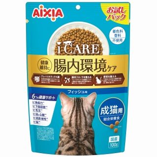 [アイシア]i CARE キャットドライ 成猫用 フィッシュ味 100g