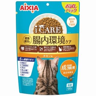 [アイシア]i CARE キャットドライ 成猫用 チキン味 100g