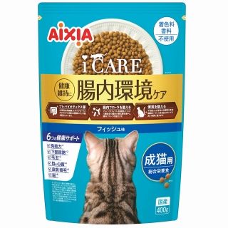 [アイシア]i CARE キャットドライ 成猫用 フィッシュ味 400g