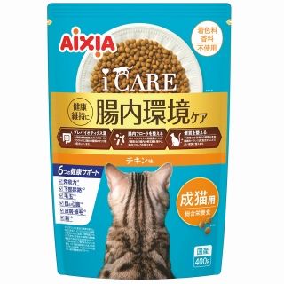 [アイシア]i CARE キャットドライ 成猫用 チキン味 400g