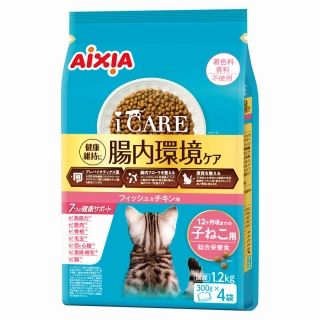[アイシア]i CARE キャットドライ 12ヶ月頃までの子ねこ用 フィッシュ&チキン味 1.2kg
