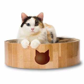[猫壱]バリバリボウル ライトブラウン