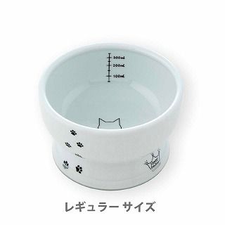 [猫壱]ハッピーダイニング 猫用 脚付ウォーターボウル レギュラー 猫柄