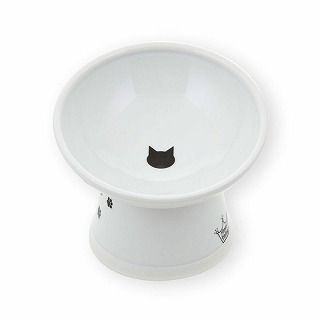 [猫壱]ハッピーダイニング 猫用 脚付にゃにゃめフードボウル レギュラー 猫柄