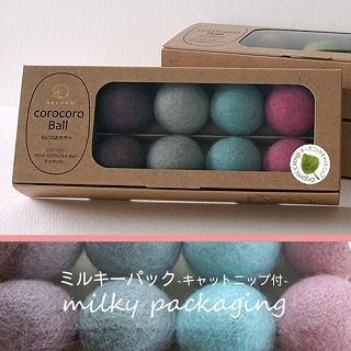 [オガワ・ランド・エイジェント]necono コロコロボール ミルキー キャットニップ