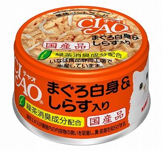 [いなば]CIAO まぐろ白身&しらす入り 85g
