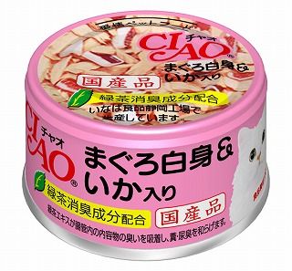 [いなば]CIAO まぐろ白身&いか入り 85g