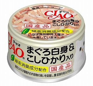 [いなば]CIAO まぐろ白身&こしひかり入り 85g