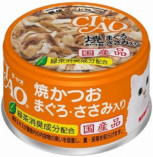 [いなば]CIAO 焼かつお まぐろ･ささみ入り 85g