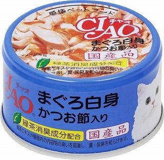 [いなば]CIAO まぐろ白身 かつお節入り 85g