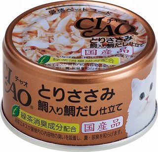 [いなば]CIAO とりささみ 鯛入り 鯛だし仕立て 85g