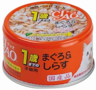 [いなば]CIAO 1歳までの子猫用 まぐろ&しらす 85g