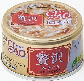 [いなば]CIAO 贅沢 本まぐろ まぐろ･とりささみ 80g