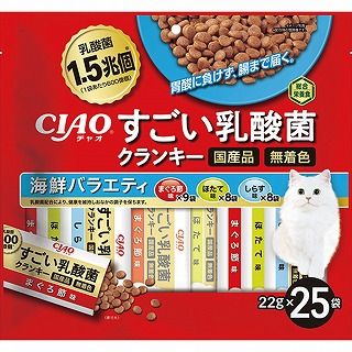[いなば]CIAO すごい乳酸菌クランキー 海鮮バラエティ 22g×25袋