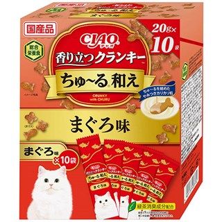 [いなば]CIAO 香り立つクランキー ちゅ~る和えBOX まぐろ味 20g×10袋