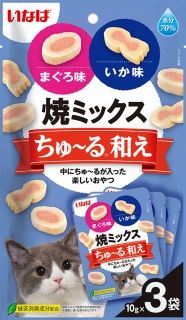 [いなば]いなば 焼きミックスちゅ~る和え まぐろ味とイカ味 10g×3袋