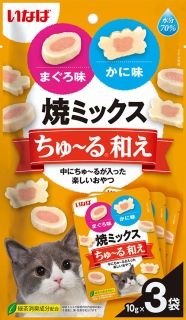 [いなば]いなば 焼きミックスちゅ~る和え まぐろ味とかに味 10g×3袋