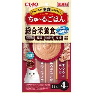 [いなば]CIAO ちゅ~るごはん まぐろ&かつお 14g×4本