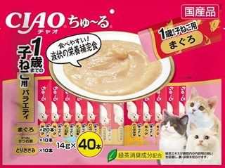 [いなば]CIAO ちゅ~る 1歳までの子猫用バラエティ 14g×40本