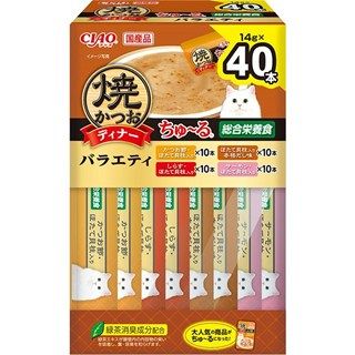 [いなば]CIAO 焼かつおディナーちゅ~る バラエティBOX 14g×40本