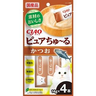 [いなば]CIAO ピュアちゅ~る かつお 14g×4本
