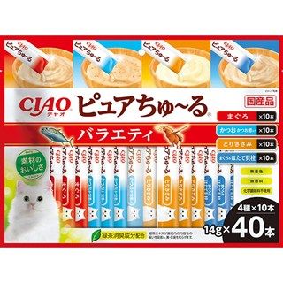 [いなば]CIAO ピュアちゅ~る バラエティ 14g×40本