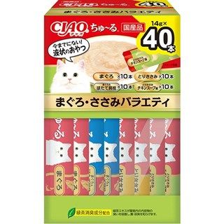 [いなば]CIAOちゅ~る まぐろ･ささみバラエティBOX 14g×40本