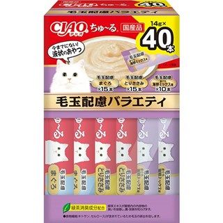 [いなば]CIAOちゅ~る 毛玉配慮バラエティBOX 14g×40本