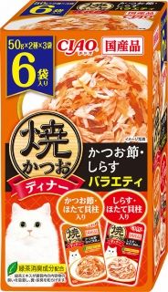 [いなば]CIAO 焼かつおディナー かつお節･しらすバラエティ 50g×6袋