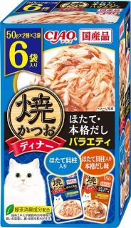 [いなば]CIAO 焼かつおディナー ほたて･本格だしバラエティ 50g×6袋
