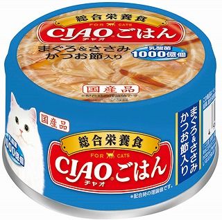 [いなば]CIAOごはん まぐろ&ささみ かつお節入り 85g