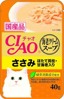 [いなば]CIAO だしスープ 海老クリームスープ ささみ ほたて貝柱･甘海老入り 40g