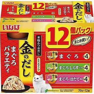 [いなば]いなば 金のだしカップ まぐろバラエティ 70g×12個