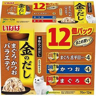 [いなば]いなば 金のだしカップ まぐろ･かつおバラエティ 70g×12個